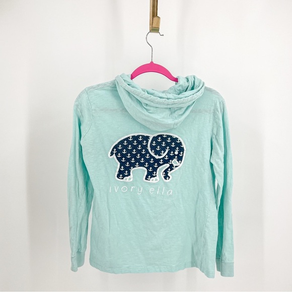 Ivory Ella Light Blue Hoodie - Picture 5 of 6